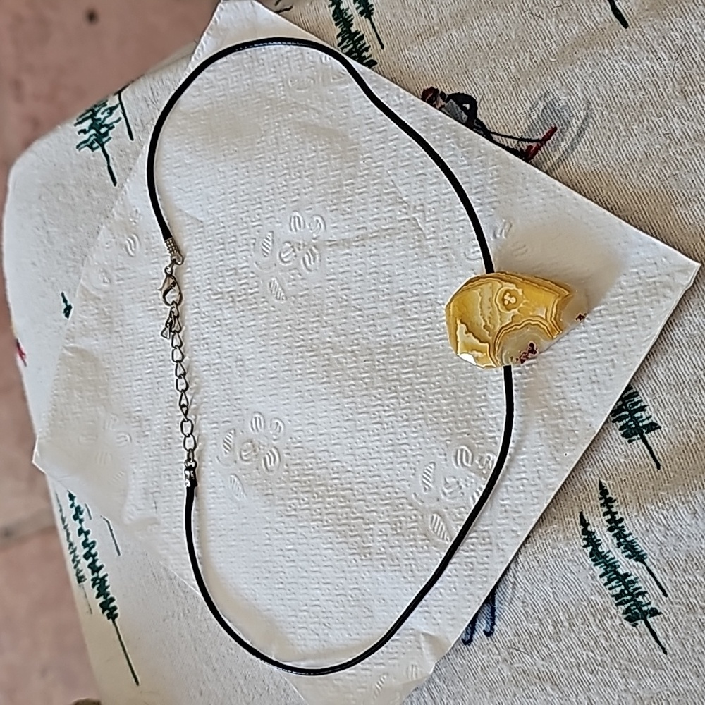 Quartz stone polished rope necklace